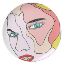 VISAGE CICATRICE.png Assiette Pour Soirée