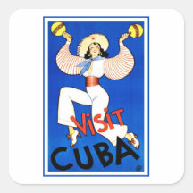 Visit Cuba Vintage Sticker