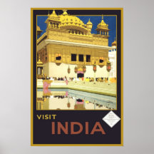 Visit India Vintage Travel Posters