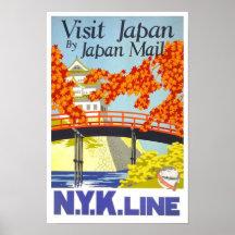 Visit Japan Vintage Travel Print