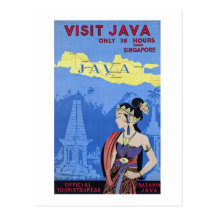 Visit Java Postcard