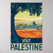 Visit Palestine Vintage Travel Poster