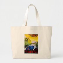 Visitez La Grece En Auto - Vintage Travel Poster Bags