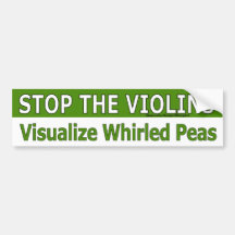 Visualise Whirled Peas Bumper Sticker