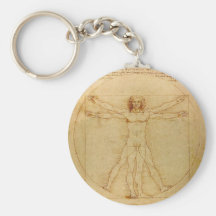 Vitruvian Man by Leonardo da Vinci Key Chain