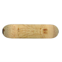 Vitruvian man. skateboard deck