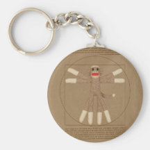 Vitruvian Monkey Keychain