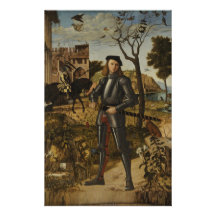Vittore Carpaccio - Young Knight in a Landscape Stationery Paper