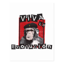 Viva la Evolucion Ape Post Cards