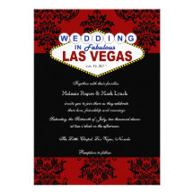 Viva Las Vegas Damask Wedding Invitation