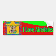 Viva  Mexico Airedale Bumper Stickers