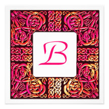 Vivid Rose Celtic Wedding Invitation