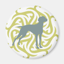 Vizsla Dog Design (lime & slate) Refrigerator Magnets