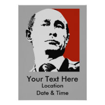 Vladimir Putin on Red Personalised Invitations