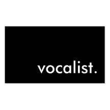 vocalist. business card
