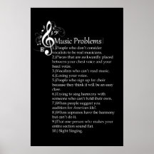 Vocalist Problems List Posters
