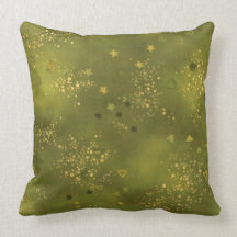 Voguish Green and Gold Pillows