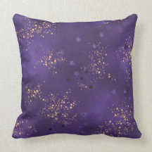 Voguish Royal and Gold Throw Pillows