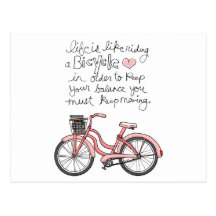 vol25 life is like riding a bicycle post cards