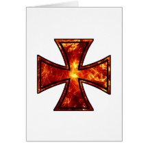 Volcanic Iron Cross Greeting Card