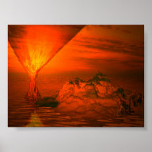 Volcano Island Poster