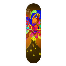 Volcano Oozing Of Color Skate Boards