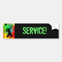 Volley Ball Service Fireworks Bumper Sticker