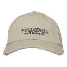Volleyball - Add your school Embroidered Baseball Caps