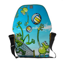 Volleyball Frog Messenger Bag