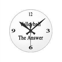 Volleyball Is The Answer Wallclock