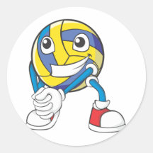 Volleyball T Shirt : Cool Volleyball T Shirts Round Stickers