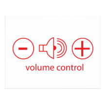 volume control postcards
