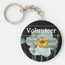 Volunteers do more for others keychains