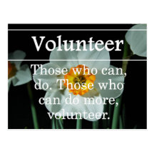 Volunteers do more for others post cards