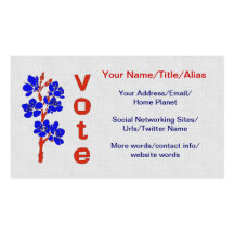 VOTE 2012 BUSINESS CARD TEMPLATE