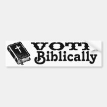 Vote Biblically Bumper Sticker