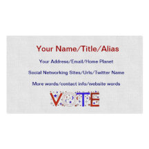 VOTE BUSINESS CARD TEMPLATES
