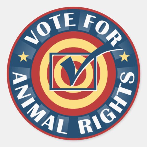 Vote for Animal Rights Stickers