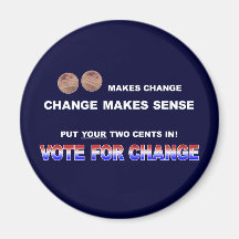 Vote for Change 2008 Refrigerator Magnet