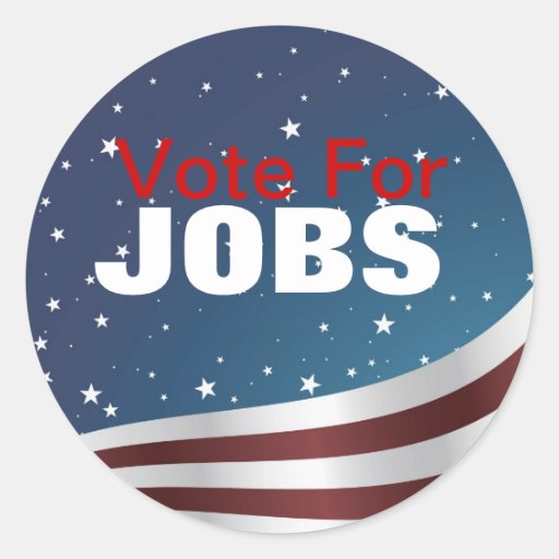 Vote For Jobs Sticker