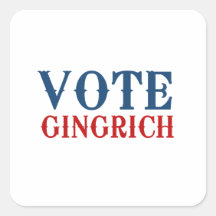 VOTE GINGRICH 2012 STICKERS