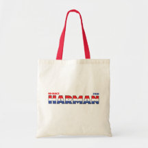 Vote Harman 2010 Elections Red White and Blue Canvas Bag
