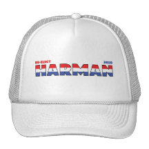 Vote Harman 2010 Elections Red White and Blue Hats