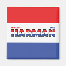 Vote Harman 2010 Elections Red White and Blue Magnets