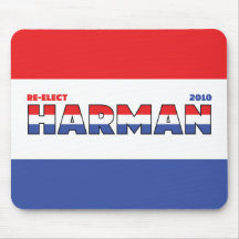 Vote Harman 2010 Elections Red White and Blue Mousepads