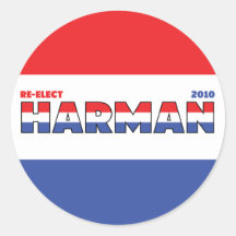 Vote Harman 2010 Elections Red White and Blue Sticker