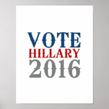 VOTE HILLARY CLINTON 2016 VINTAGE.png Print