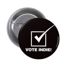 Vote Indie - Solid Pinback Button