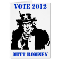 VOTE MITT ROMNEY 2012 GREETING CARD