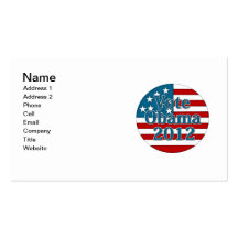 Vote Obama 2012 Business Card Template